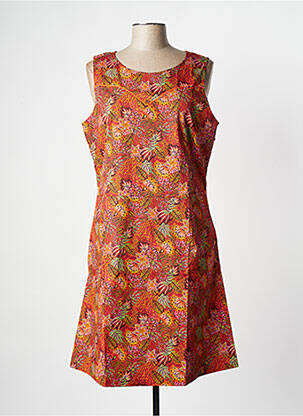 Robe courte sans manche sans manche orange LA FIANCEE DU MEKONG femme