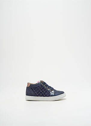 Baskets fermeture lacets bout rond bleu POM D'API fille