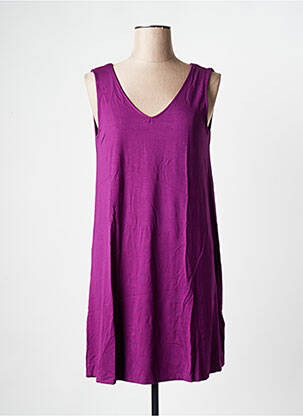 Robe courte sans manche sans manche violet LA FIANCEE DU MEKONG femme