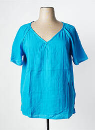 Top manches courtes manches courtes bleu LA FIANCEE DU MEKONG femme