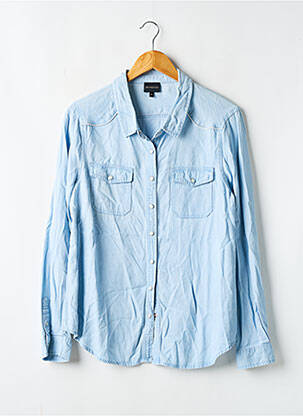 Chemise manches longues bleu BERENICE pour femme