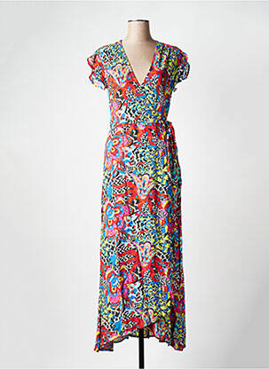 Robe longue manches courtes manches courtes noir LA FIANCEE DU MEKONG femme
