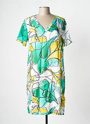 Robe courte manches courtes manches courtes vert LA FIANCEE DU MEKONG femme