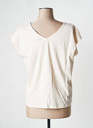 T-shirt manches courtes manches courtes beige LA FIANCEE DU MEKONG femme
