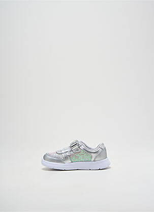 Baskets fermeture lacets bout rond argent CLARKS fille