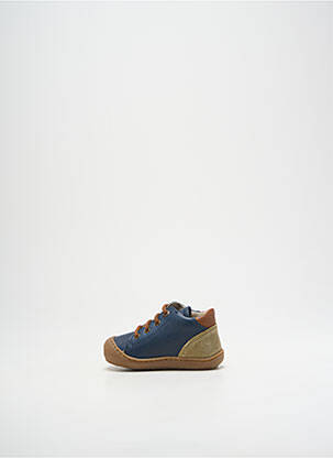Bottillons fermeture lacets bout rond bleu NATURINO garçon