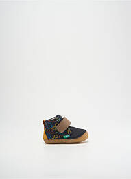 Bottillons bout rond bout rond bleu KICKERS garcon