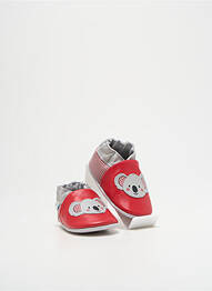 Chaussons/pantoufles fermeture elastique bout rond rouge ROBEEZ garcon