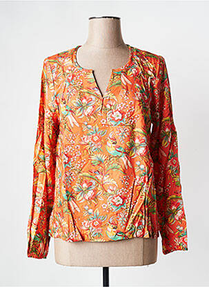 Blouse manches longues manches longues orange LA FIANCEE DU MEKONG femme