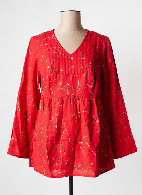 Tunique manches longues rouge LA FIANCEE DU MEKONG pour femme