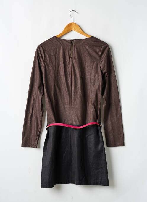 Robe courte marron glace CAPTAIN TORTUE pour femme