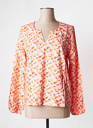 Blouse manches longues manches longues orange LA FIANCEE DU MEKONG femme