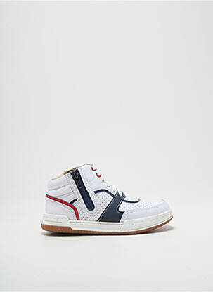 Baskets fermeture lacets bout rond blanc CLARKS garçon