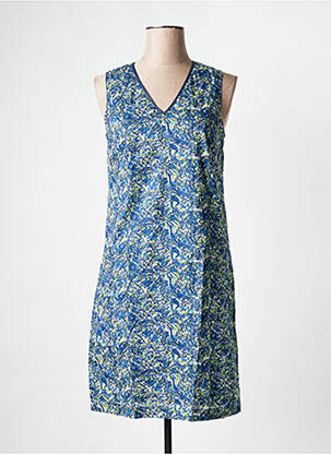 Robe courte sans manche sans manche bleu LA FIANCEE DU MEKONG femme