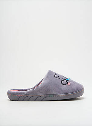 Chaussons/Pantoufles gris ISOTONER femme