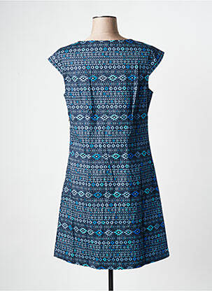 Robe courte manches courtes manches courtes bleu LA FIANCEE DU MEKONG femme