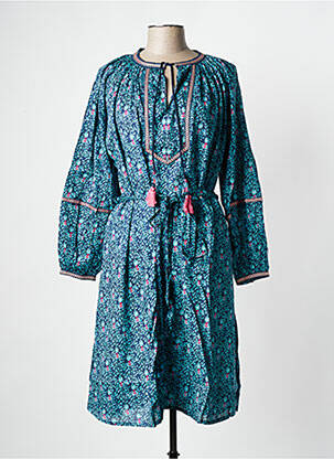 Robe courte manches longues manches longues bleu LA FIANCEE DU MEKONG femme