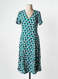 Robe longue manches courtes manches courtes vert LA FIANCEE DU MEKONG femme