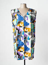 Robe courte manches courtes manches courtes bleu LA FIANCEE DU MEKONG femme