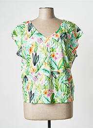 T-shirt manches courtes manches courtes vert LA FIANCEE DU MEKONG femme
