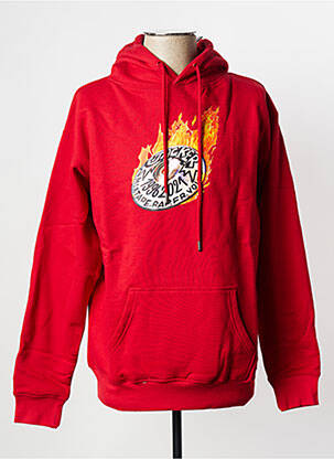 Sweat-shirt rouge JACKER pour homme