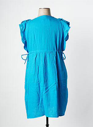 Robe courte manches courtes manches courtes bleu LA FIANCEE DU MEKONG femme