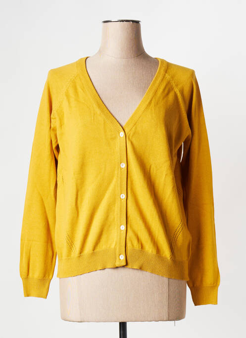 Gilet manches longues jaune LA FIANCEE DU MEKONG pour femme