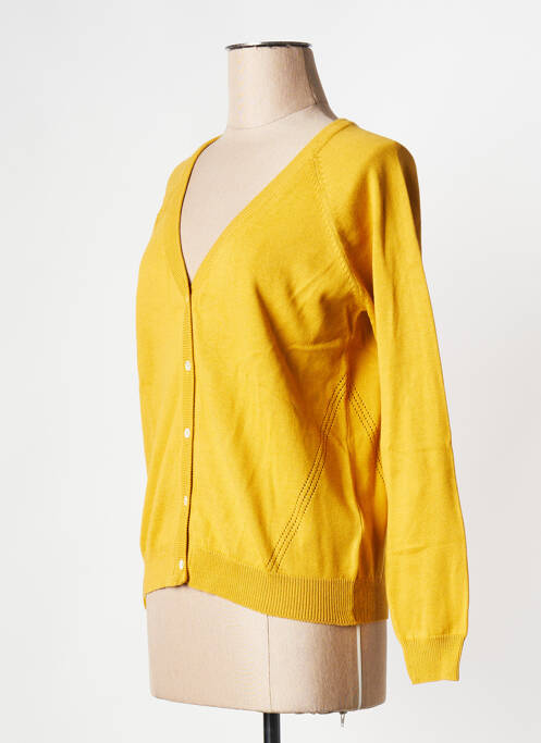 Gilet manches longues jaune LA FIANCEE DU MEKONG pour femme