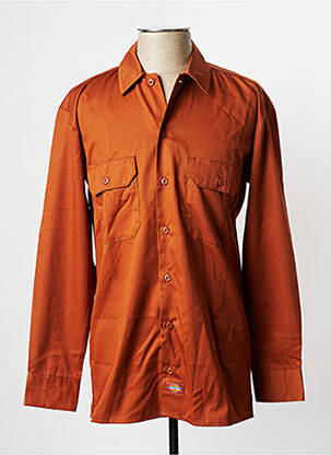Chemise manches longues orange DICKIES pour homme