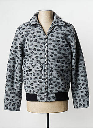 Manteau court gris OBEY pour homme