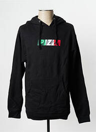 Sweat-shirt noir PIZZA SKATEBOARD homme