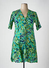 Robe courte manches courtes manches courtes vert LA FIANCEE DU MEKONG femme