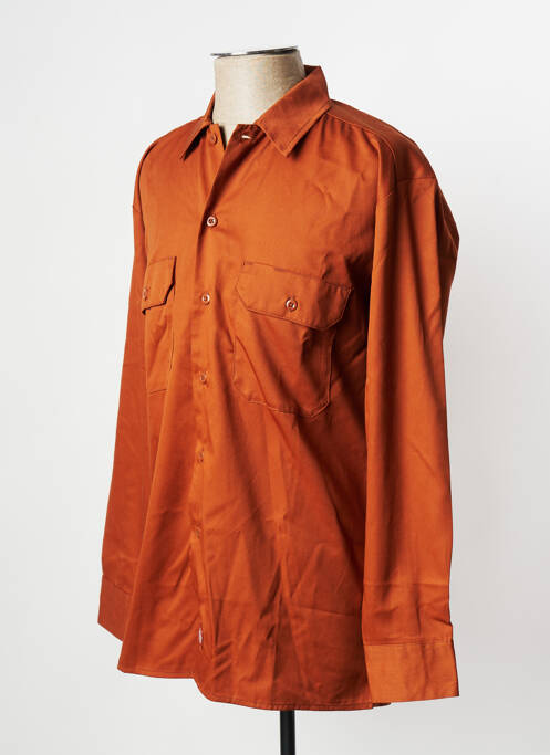 Chemise manches longues orange DICKIES pour homme