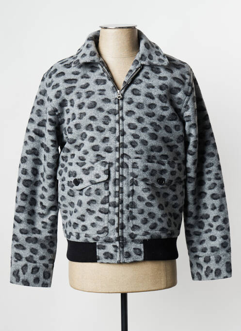 Manteau court gris OBEY pour homme