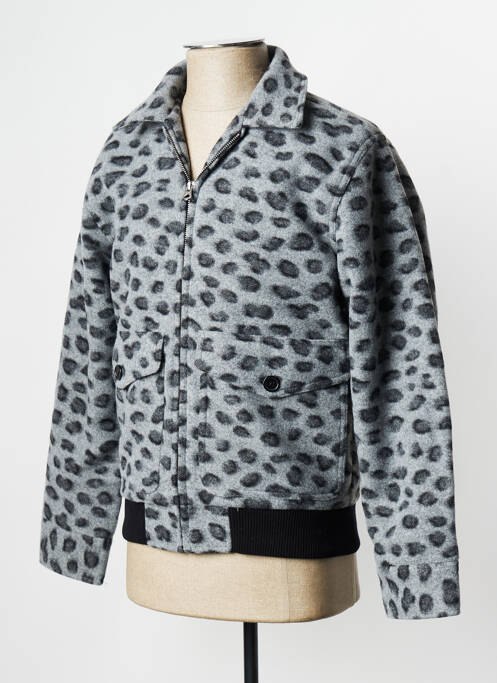 Manteau court gris OBEY homme