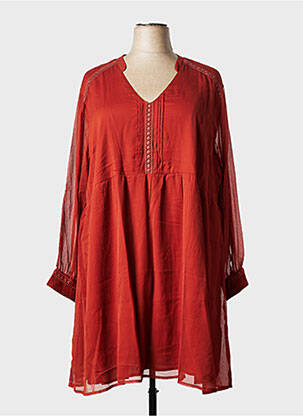Robe courte manches longues manches longues marron LA FIANCEE DU MEKONG femme