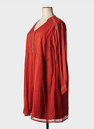 Robe courte manches longues manches longues marron LA FIANCEE DU MEKONG femme