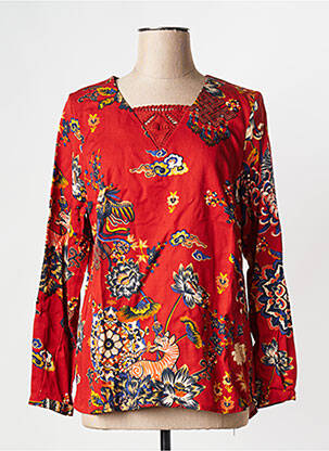Blouse manches longues manches longues marron LA FIANCEE DU MEKONG femme
