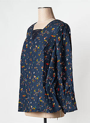 Blouse manches longues manches longues bleu LA FIANCEE DU MEKONG femme