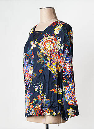 Blouse manches longues manches longues bleu LA FIANCEE DU MEKONG femme