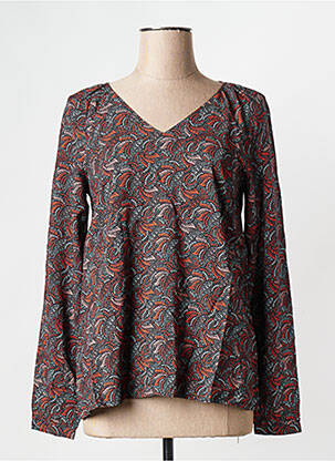 Blouse manches longues manches longues marron LA FIANCEE DU MEKONG femme