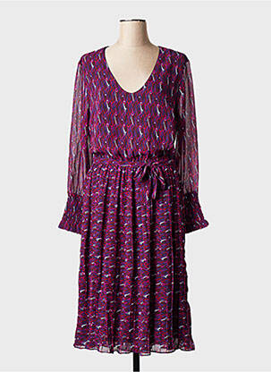 Robe longue manches longues manches longues violet LA FIANCEE DU MEKONG femme