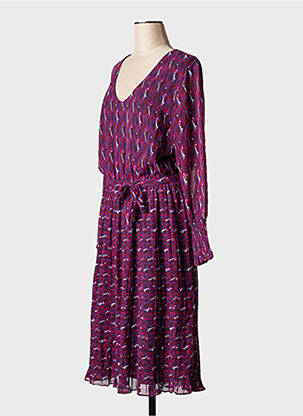 Robe longue manches longues manches longues violet LA FIANCEE DU MEKONG femme