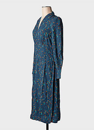 Robe courte manches longues manches longues bleu LA FIANCEE DU MEKONG femme
