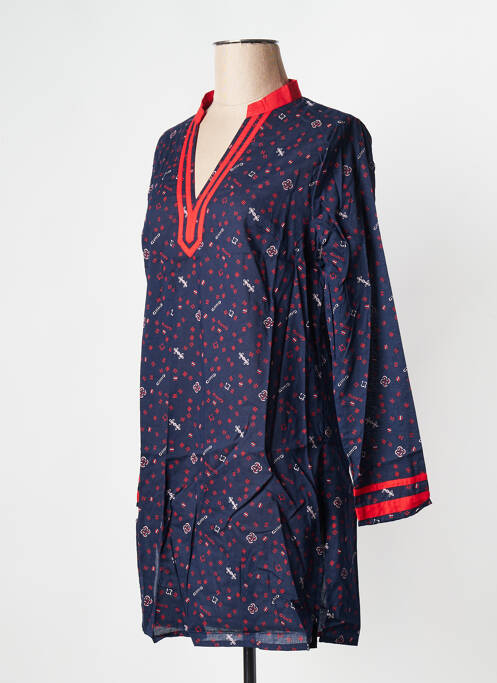 Tunique manches longues bleu LA FIANCEE DU MEKONG pour femme