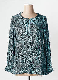 Blouse manches longues manches longues bleu LA FIANCEE DU MEKONG femme