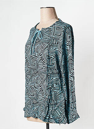 Blouse manches longues manches longues bleu LA FIANCEE DU MEKONG femme