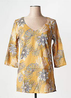 Blouse manches longues manches longues marron LA FIANCEE DU MEKONG femme