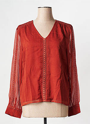 Blouse manches longues manches longues marron LA FIANCEE DU MEKONG femme