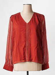Blouse manches longues manches longues marron LA FIANCEE DU MEKONG femme